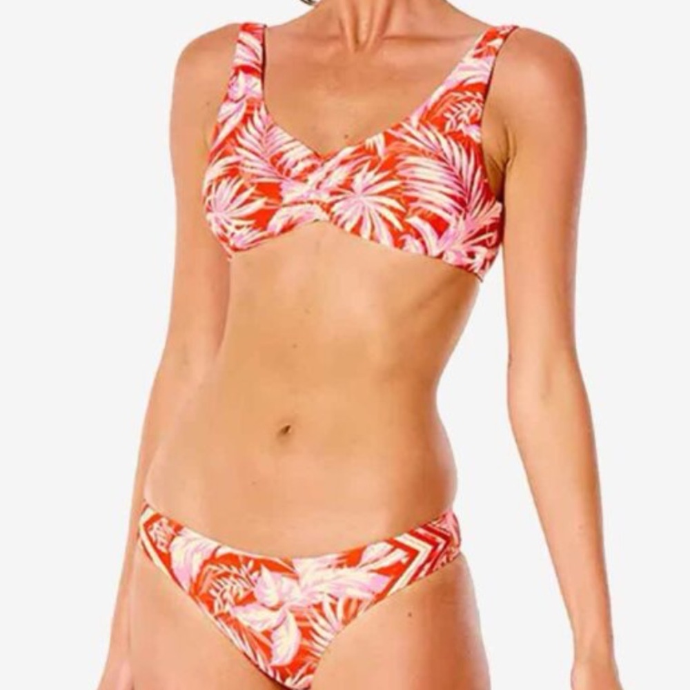 NWT Ripcurl Sun Rays Crop Bikini Top in Red Size M - Picture 10 of 10